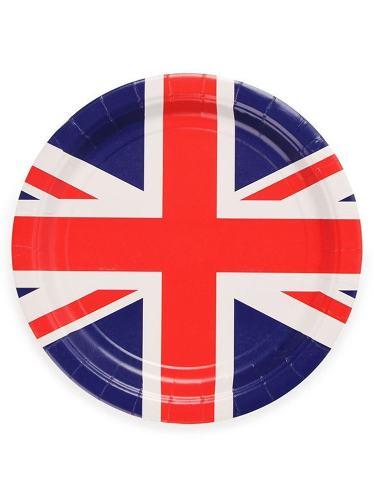 Union Jack Paper Plate 23cm 10pcs