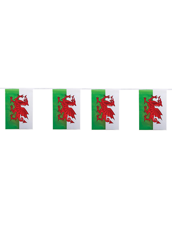 Wales Flag Bunting Rectangular Flags