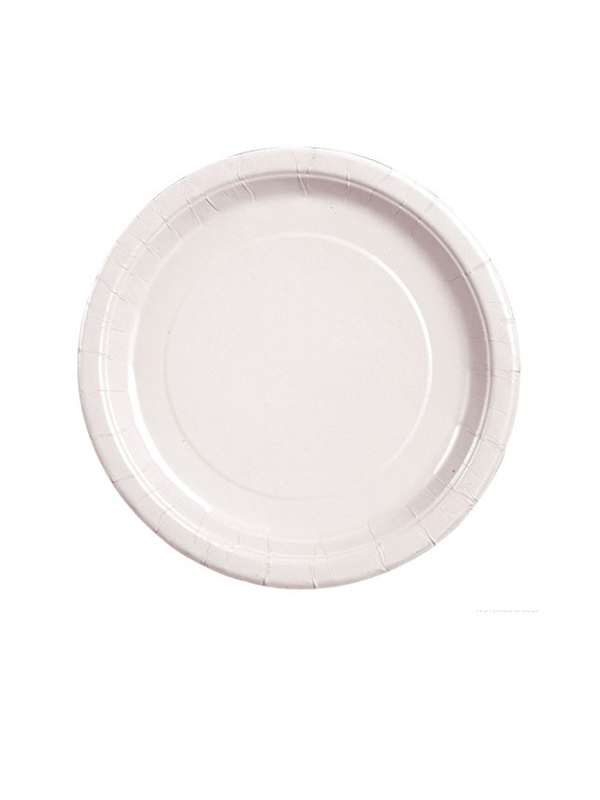 White 9" Paper Plates ( pk 8) 