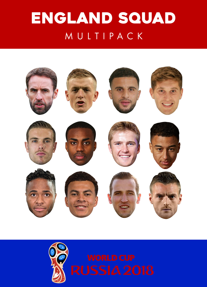 World Cup 2018 England Team Masks 12 pack
