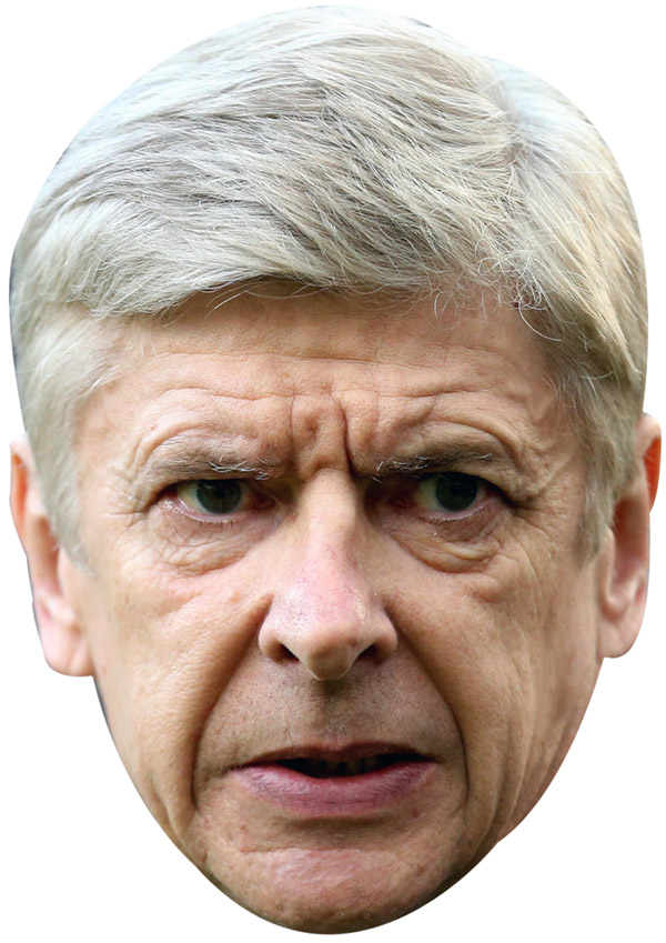 Arsene Wenger Arsenal Manager Football Party Card Mask New p