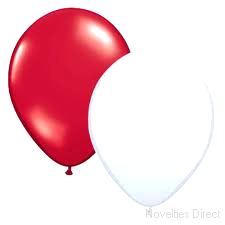 Balloons Standard 12" Red And White 