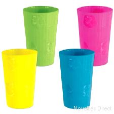 Plastic Reusable Bamboo Print Tumblers (4)