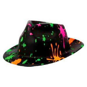 Plastic Splatter Fedora Hat