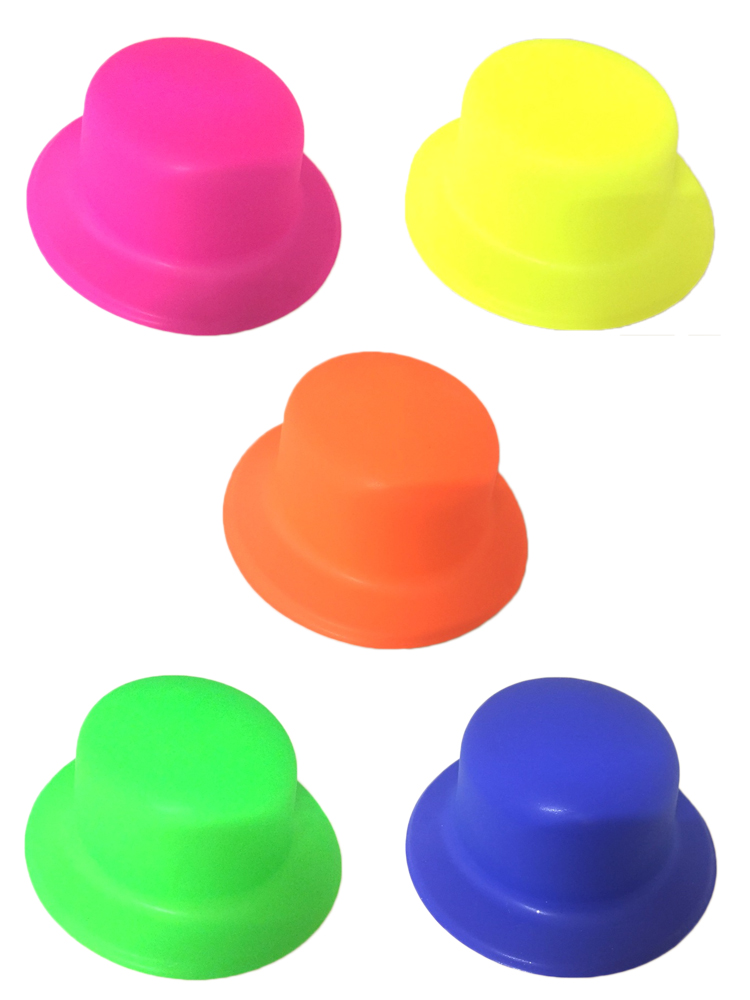 Neon Bowler Hats - Assorted Colours