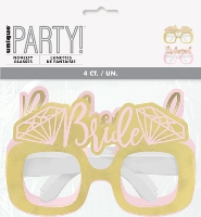 Bride & Bridesmaid Cardboard Glasses 