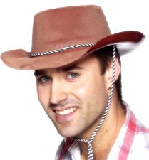 Brown Cowboy Flock Hat