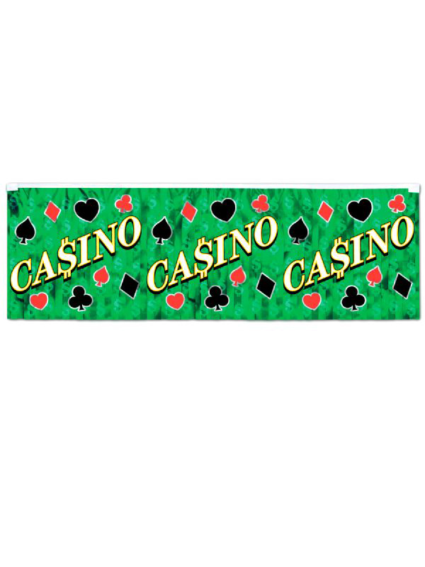Casino Metallic Fringe Banner