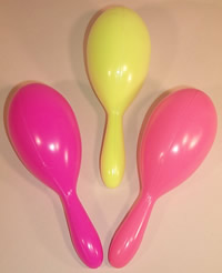 Maracas Neon Assorted Colours - Sold in Pairs 