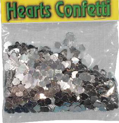 Confetti SILVER HEARTS  bag of 84g