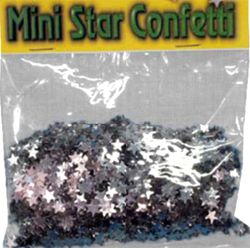 Confetti Silver Mini Stars Bag Of 84g