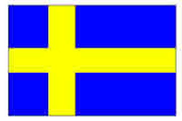 Sweden/Swedish Flag 5ft x 3ft (100% Polyester) With Eyelets 