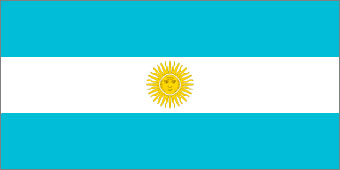 Argentinia Flag 5ft x 3ft With Eyelets For Hanging