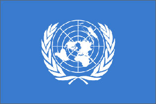 UN (United Nations) Flag 5ft x 3ft With Eyelets 