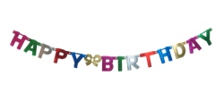 HAPPY BIRTHDAY Foil LETTER Banner | Party Supplies from Novelties ...