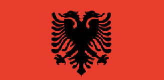 Albanian Flag 5ft x 3ft With Eyelets For Hanging