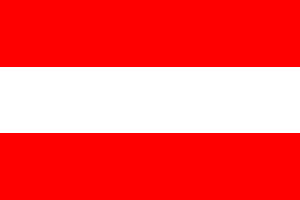 Austrian Flag 5ft x 3ft  With Eyelets For Hanging