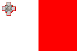 Malta Flag 5ft x 3ft With Eyelets For Hanging