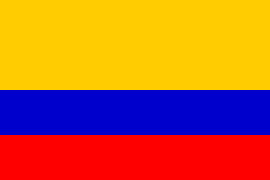 Colombian Flag 5ft x 3ft  With Eyelets For Hanging