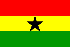 Ghana Flag 5ft x 3ft  With Eyelets For Hanging