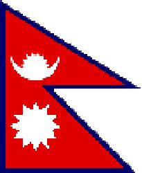 Nepal Flag 5ft x 3ft  With Eyelets For Hanging