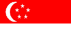 Singapore Flag 5ft x 3ft With Eyelets For Hanging
