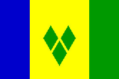 St. Vincent & Grenadine 5ft x 3ft With Eyelets