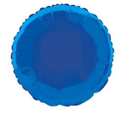 Foil Balloon Round Solid Metallic Royal Blue