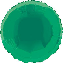 Foil Balloon Round Solid Metallic Green