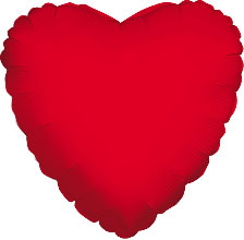 Foil Balloon Heart Solid Metallic Red  