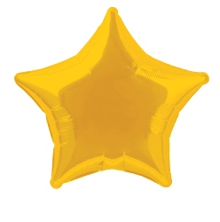 Foil Balloon Star Solid Metallic Gold 