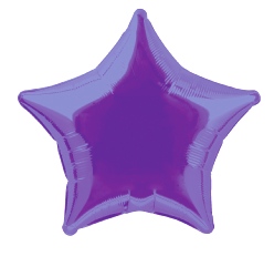 Foil Balloon Star Solid Metallic Deep Purple 