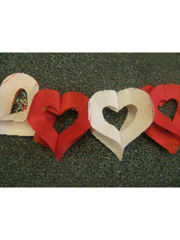 Decoration Heart's Alternate Red & White Colour Garland 3m (13ft) (1)