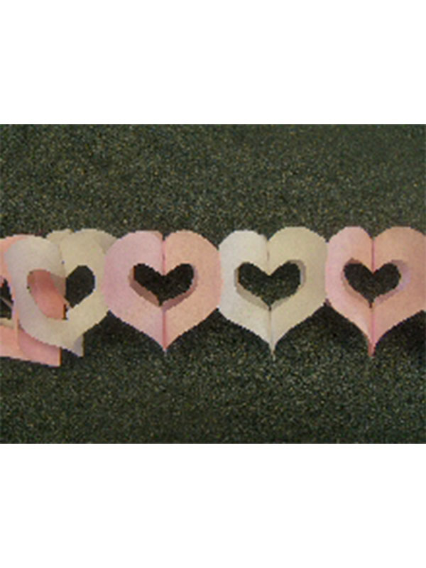 Decoration Heart's Alternate Pink & White Colour Garland 3m (13ft) (1)