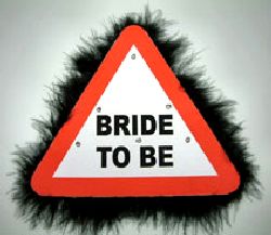 Flashing Warning Sign Big Brooch Bride To Be (Pack Of 1)