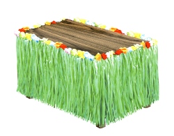 Hawaiian Decoration Artificial Grass Table Skirting 