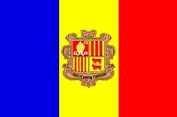 Andorran Flag 5ft x 3ft  With Eyelets For Hanging