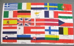 European 5ft x 3ft  Flag  With Eyelets For Hanging      