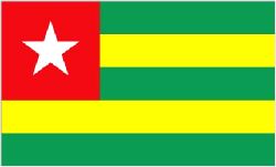 Togo/Togolese Flag 5ft x 3ft  (100%poly) With Eyelets