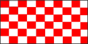 Check Red & White Flag 5ft x 3ft With Eyelets For Hanging