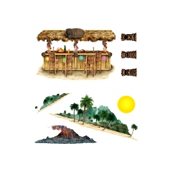 Tiki Bar And Island Props (8 In A Pack)