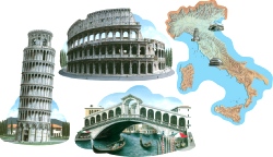 Italian Cutout 40.64cm Printed Both Sides (4 In A Pack)