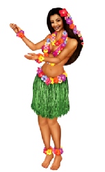 Hawaiian Jointed Hula Girl Cutout  