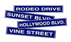 Hollywood Street Sign Cardboard Cutouts 