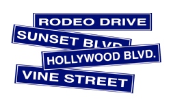 Hollywood Street Sign Cardboard Cutouts 