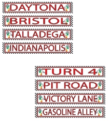 Racing Street Sign Cardboard Cutouts 