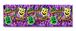 Mardi Gras Banner Metallic Fringe