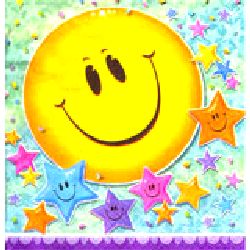 Smiley Stars Party Napkins 16 three-ply