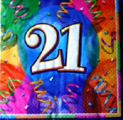 21st Birthday Brilliant Party Napkins 