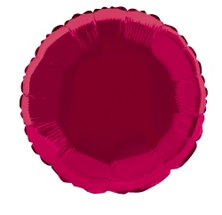 Foil Balloon Round Solid Metallic Burgundy 